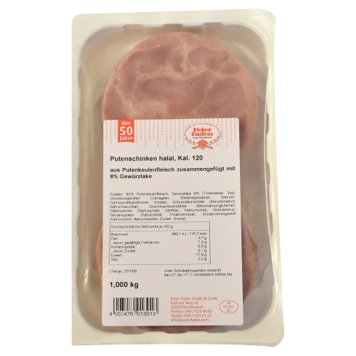 Putenschinken halal geschnitten 1kg