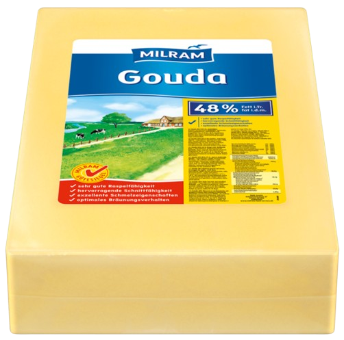 Gouda Käse 48% Milram (kg wird vor Ort berechnet)