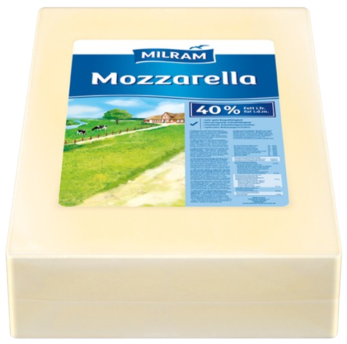 Mozzarella Käse 40% Block (kg wird vor Ort berechnet)